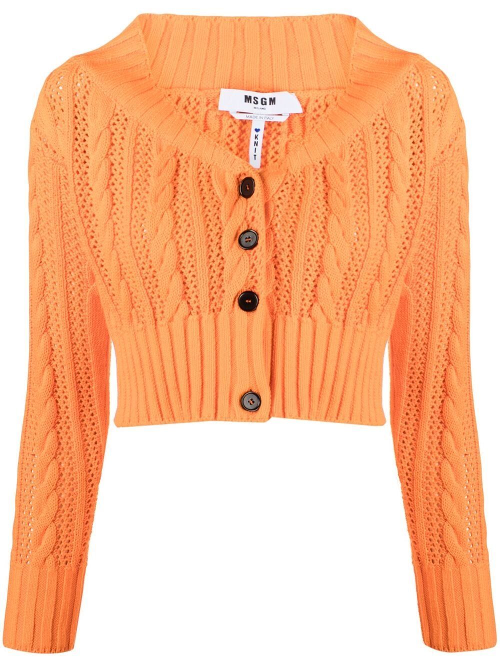 cropped cable-knit cardigan | Farfetch (US)