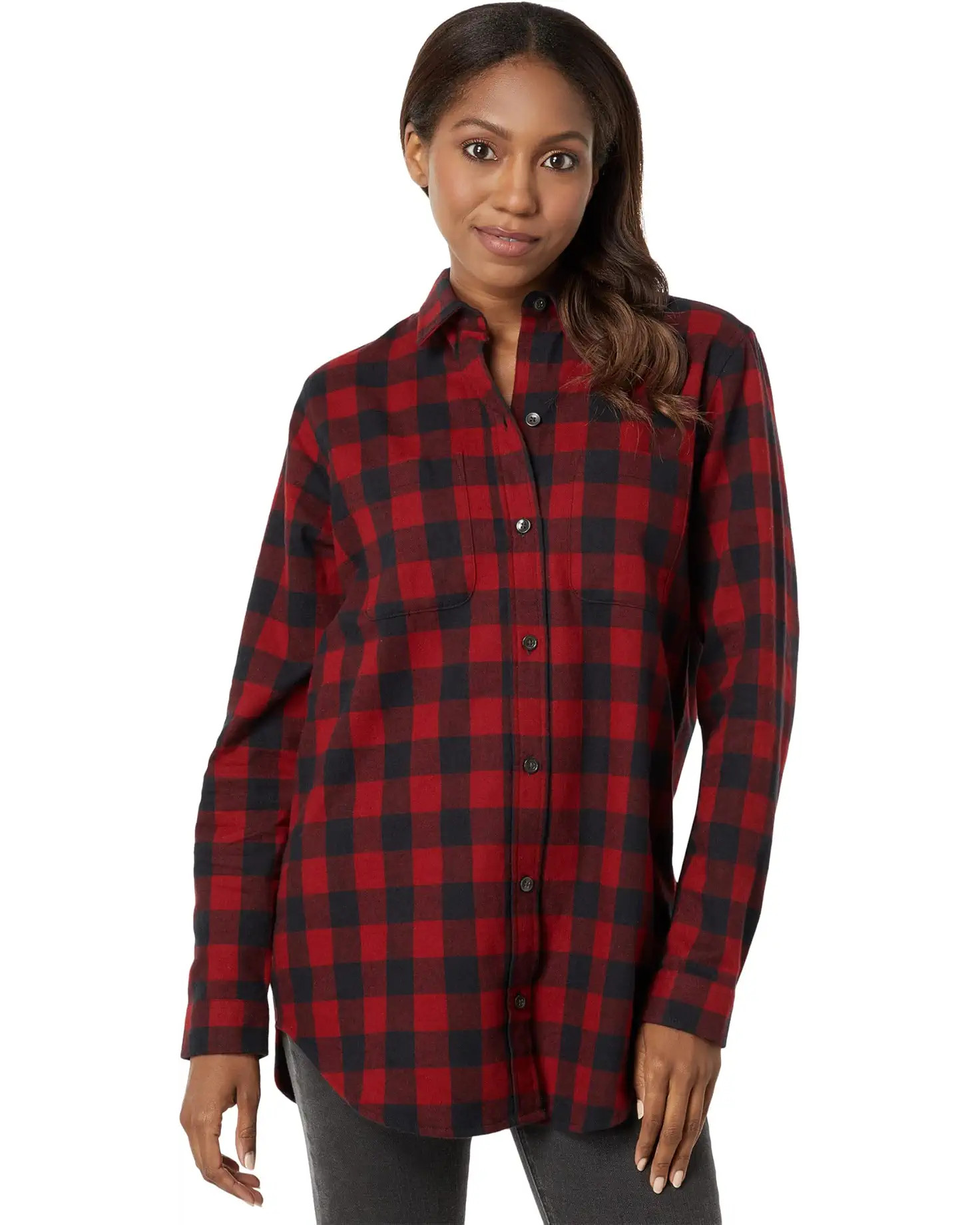 Women's L.L.Bean Scotch Plaid Flannel Tunic | Zappos.com