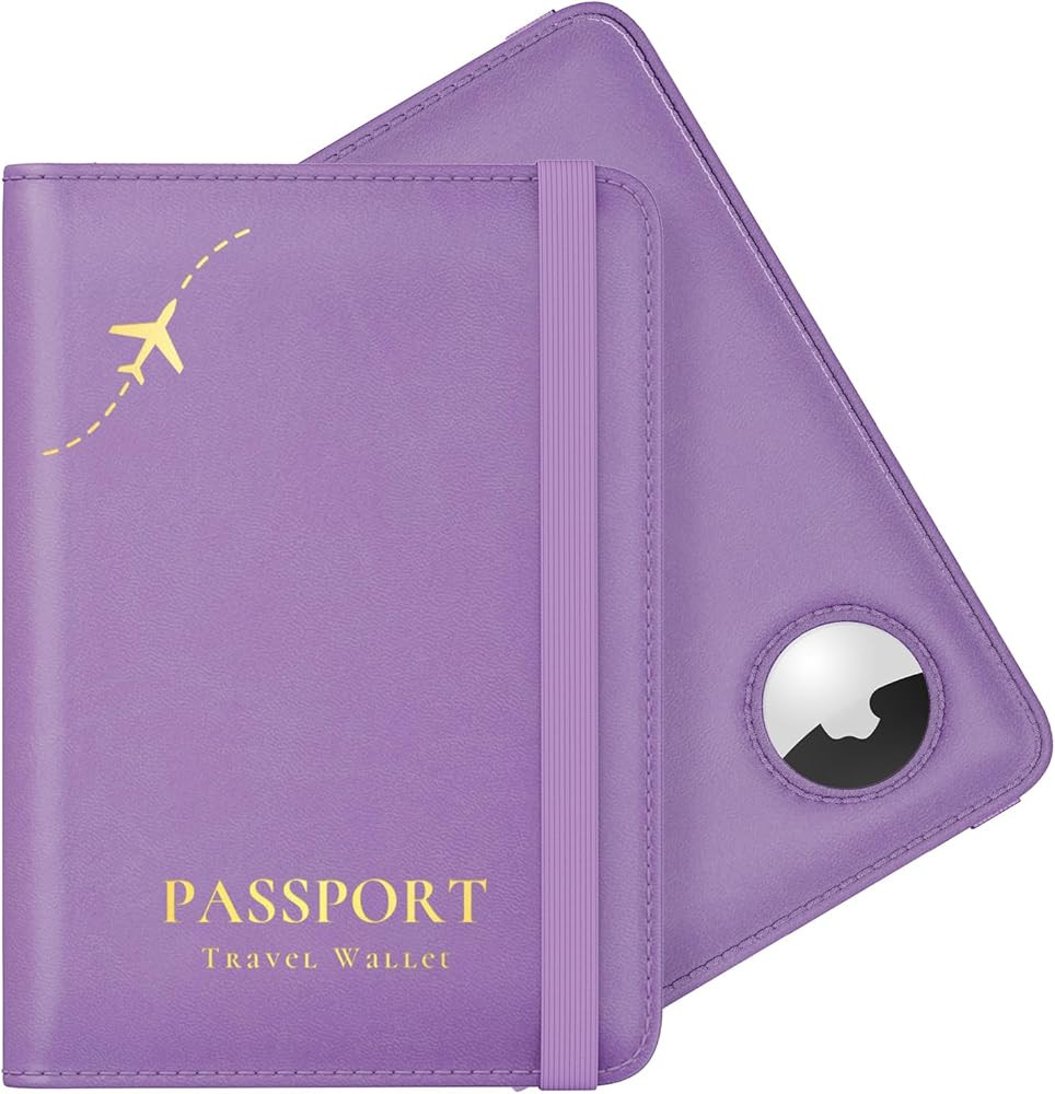 Stouchi AirTag Passport Holder, Anti-Lost Passport Holder with Airtag Slot, Passport Wallet Cover... | Amazon (US)