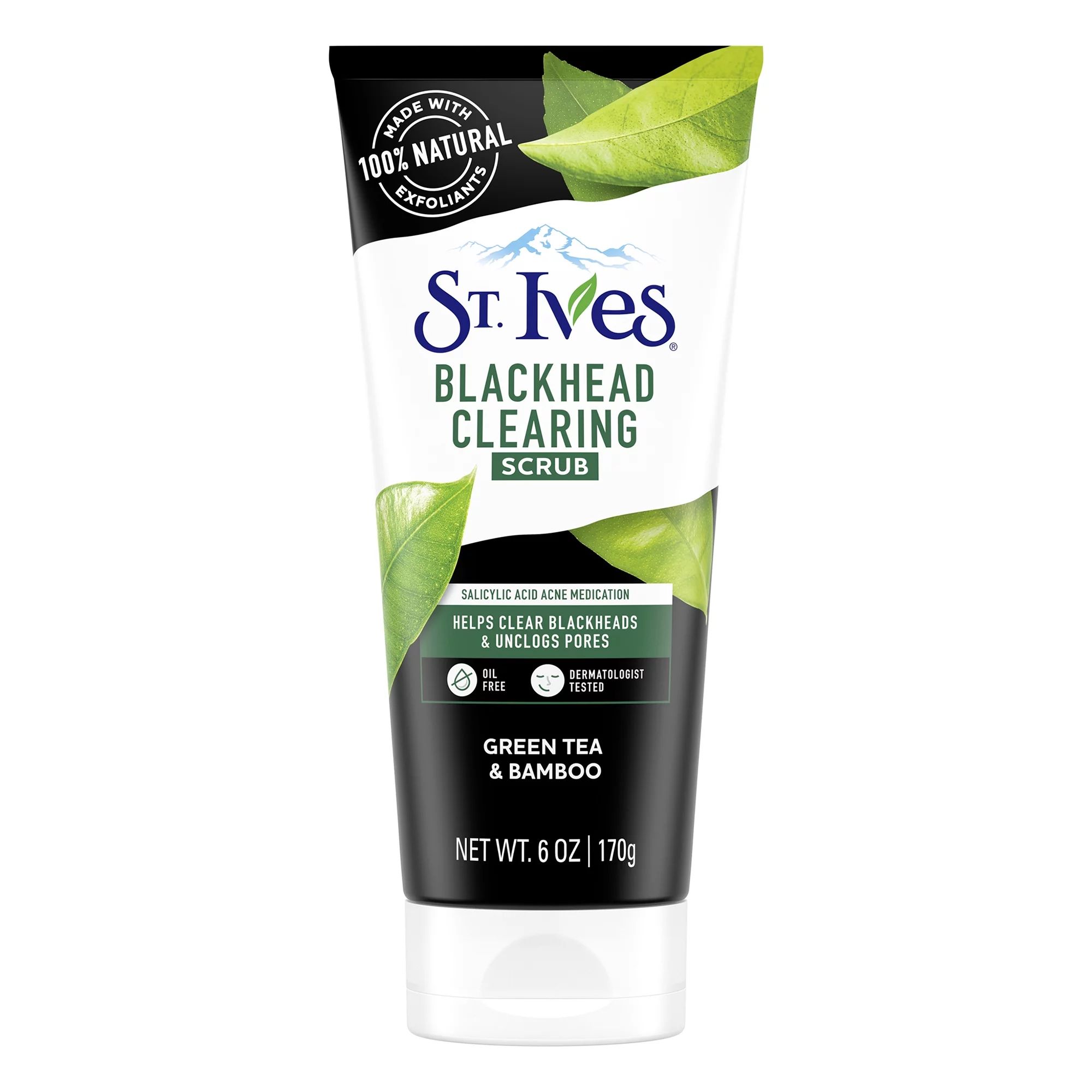 St. Ives Blackhead Clearing Green Tea & Bamboo Face Scrub, 6 oz - Walmart.com | Walmart (US)