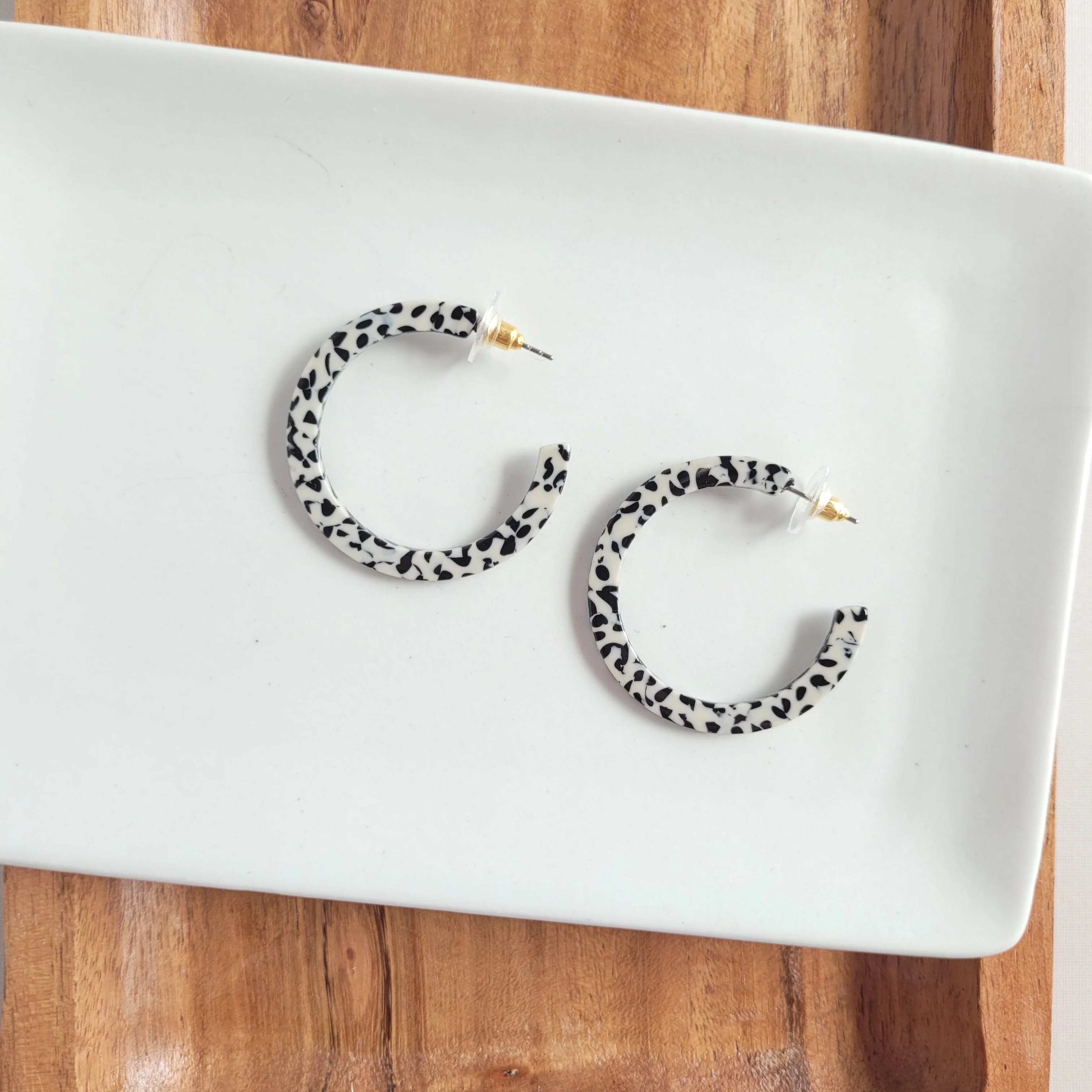 Camy Hoops - Black Dot | Spiffy & Splendid