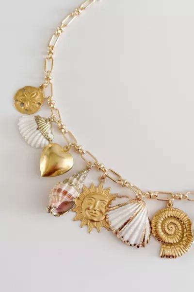 Shop Charming Tea Unique Coastal Charm Necklace | Urban Outfitters (US and RoW)