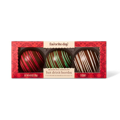 Christmas Hot Chocolate Drink Bombs - 4.8oz/3ct - Favorite Day™ | Target