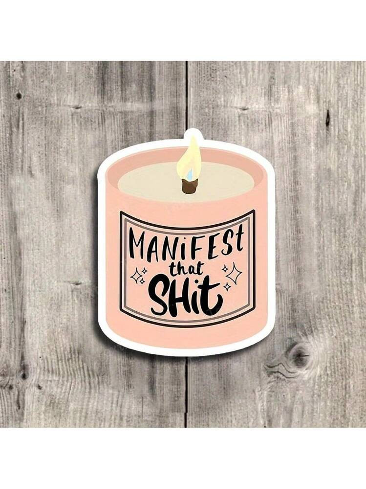 3-Inch "Manifest That Sh*T" Motivational Candle Vinyl Sticker – Perfect For Laptops, Water Bott... | SHEIN