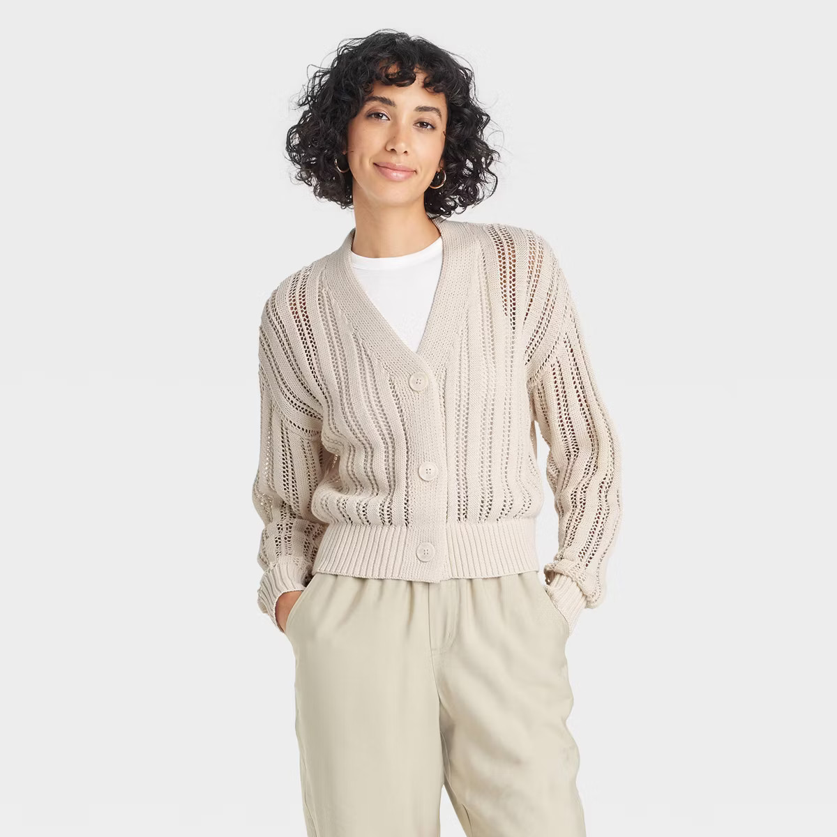 Women's Openwork Cardigan - A New Day™ | Target