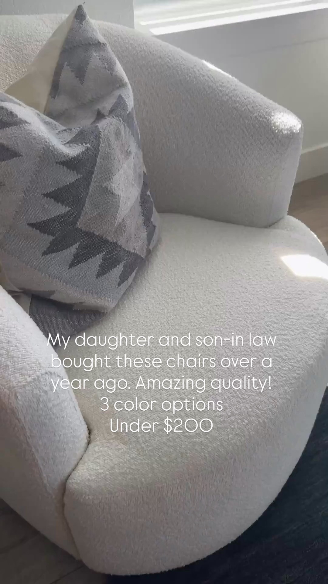 Boucle swivel chairs. Great quality! My parents and my daughter have these!

#LTKOver40 #LTKHome