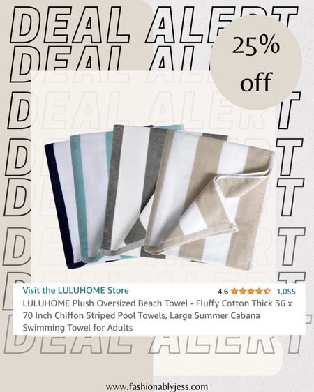 25% off the best beach towels from Amazon 

#LTKStyleTip #LTKHome #LTKSaleAlert
