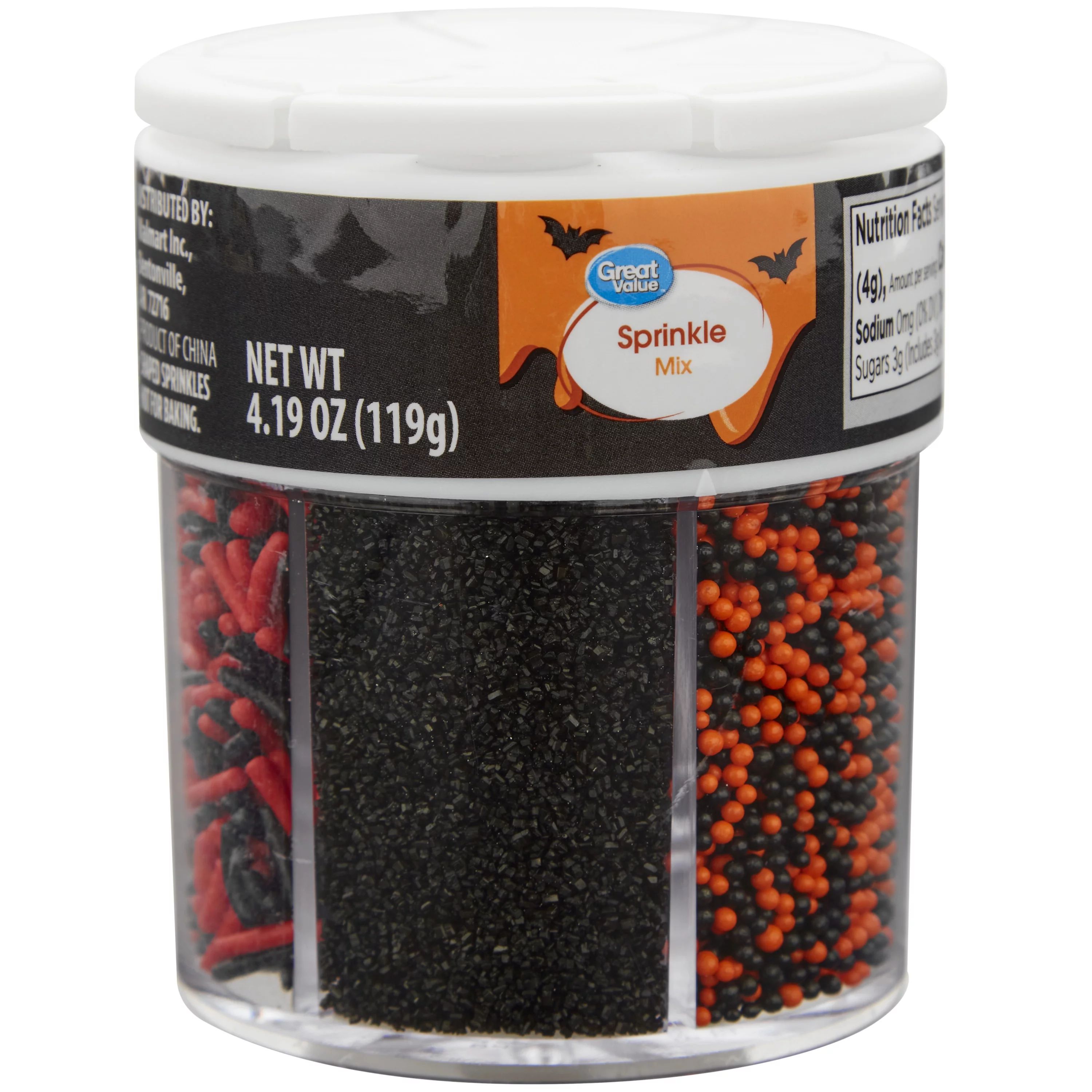 Great Value Halloween 6-Cell Sprinkles Mix, 4.19 oz. | Walmart (US)