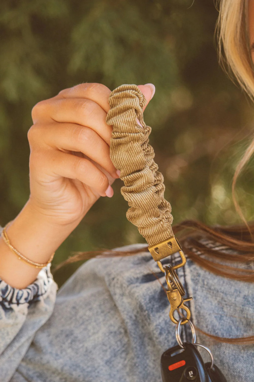 Olive Corduroy Keychain | Shop Andi