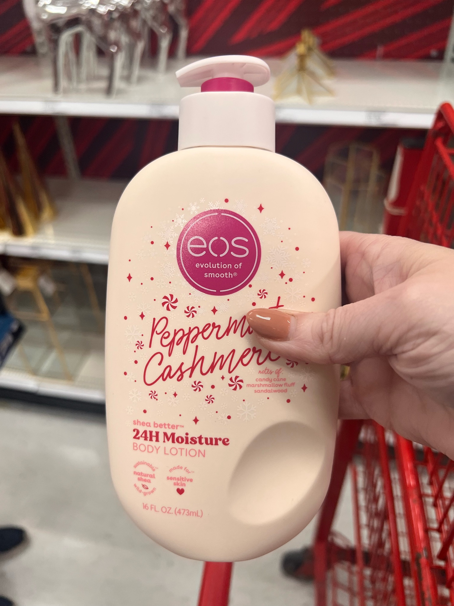 Yummy new EOS lotion for the holidays. Peppermint cashmere. It’s a very soft peppermint scent. 

#LTKBeauty #LTKHoliday #LTKGiftGuide
