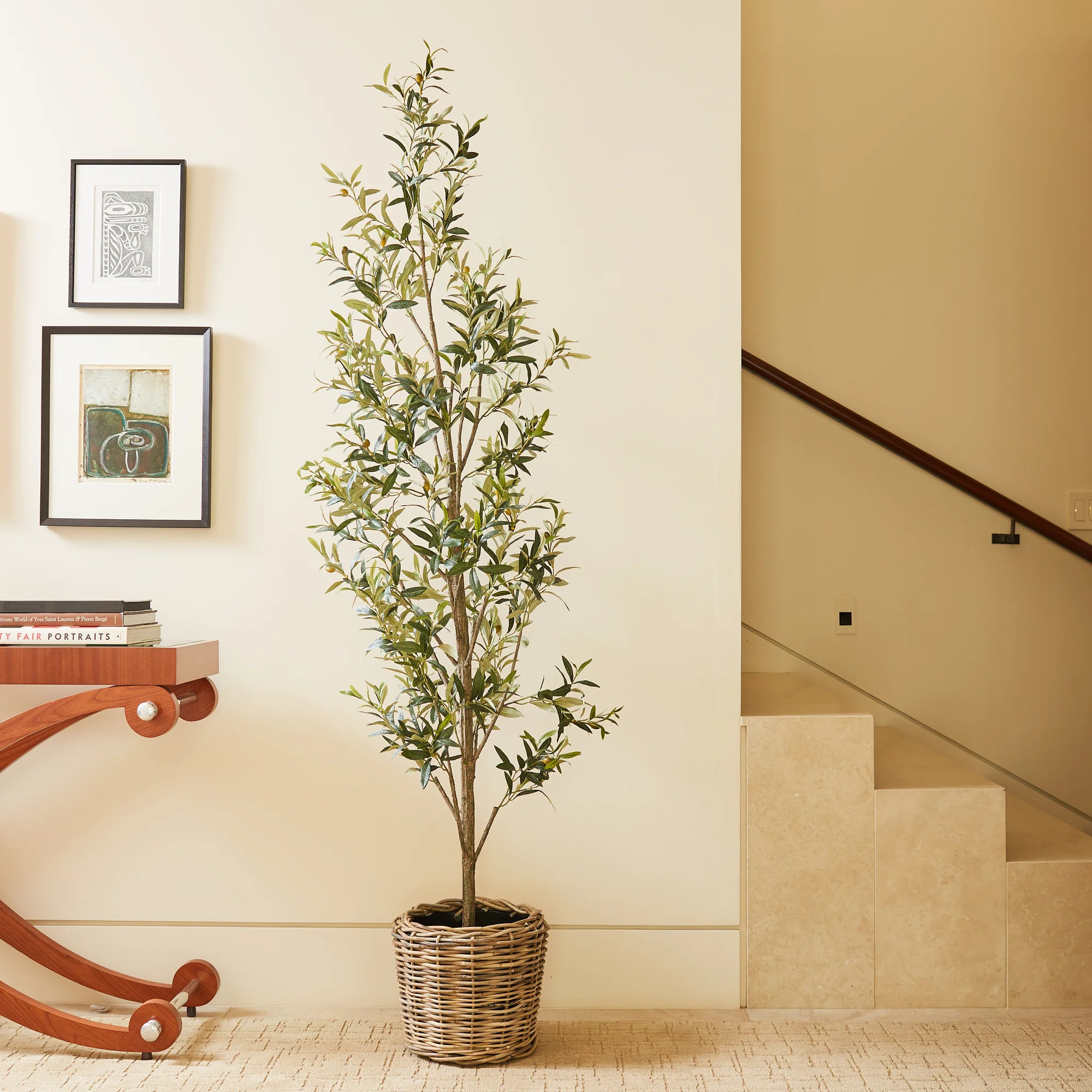 7' Artificial Slim Olive Tree | CG Hunter