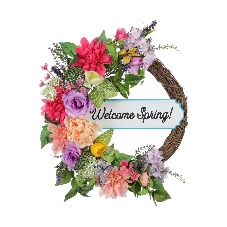 The Pioneer Woman Spring Floral Wreath. | Walmart (US)