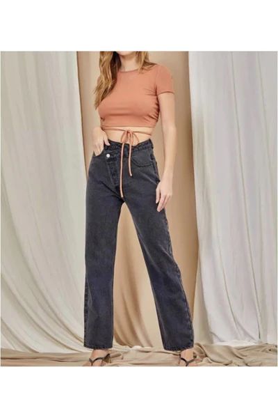 Charli Cross-tab Jeans | Indigo Closet 