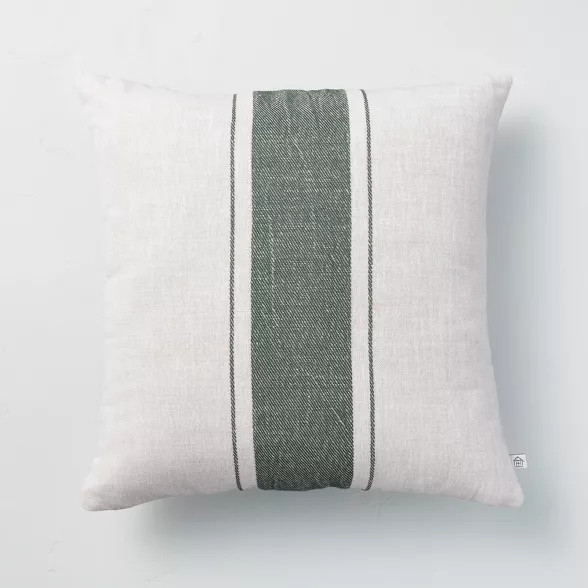 18" x 18" Bold Center Stripe Throw Pillow - Hearth & Hand™ with Magnolia | Target