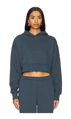 IVL Collective Cropped Hoodie in Dark Slate from Revolve.com | Revolve Clothing (Global)