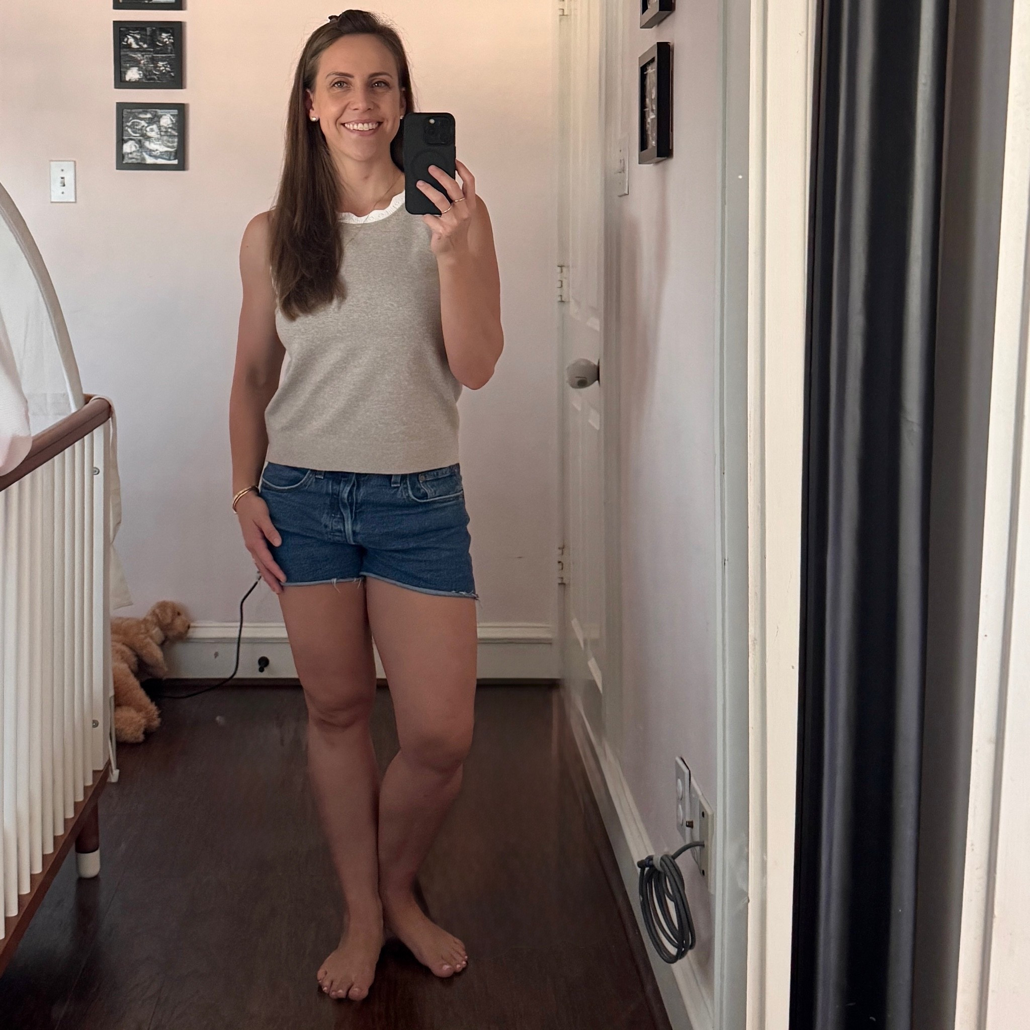 When I say buttery soft, I mean the softest material I have ever worn. This scallop top is the best. Wearing a size small and size 27 in shorts.

#LTKootd #LTKPetite #LTKTravel