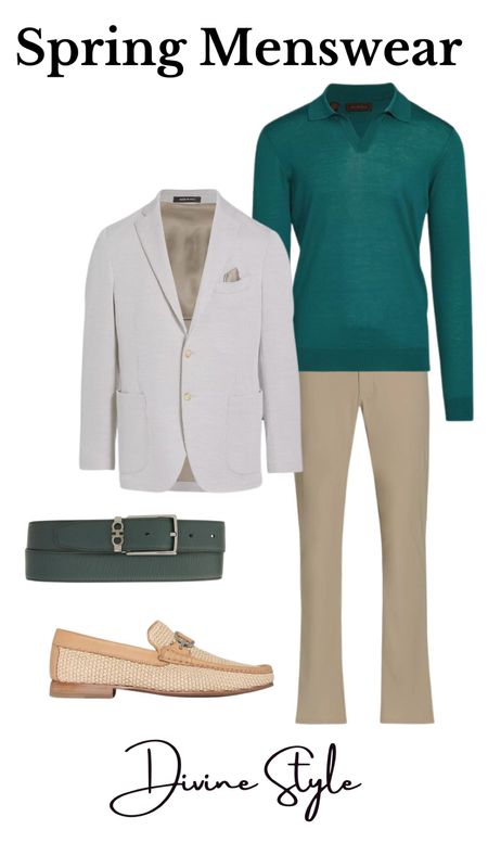 Light layers for spring season are perfect to wear. We love the bold green shade of this think knit polo with a seersucker striped blazer and 5-pocket pants you can wear to work or out on the town.

#LTKmens #LTKstyletip #LTKSeasonal