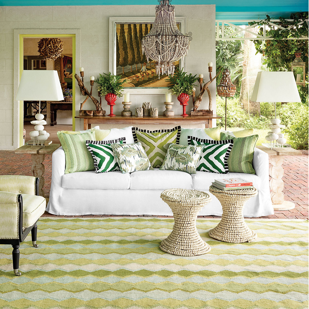 Green/Ivory | Annie Selke