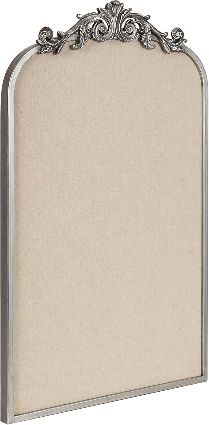 Kate and Laurel Arendahl Arch Pinboard, Silver, 19 x 31, Framed Arched Ornate Vintage Pinboard fo... | Amazon (US)