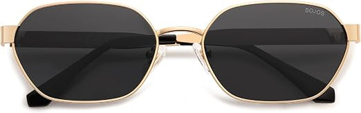 SOJOS Trendy Polarized Hexagon Sunglasses Womens Mens SJ1238 | Retro Vintage Fashion 80s 90s Poly... | Amazon (US)