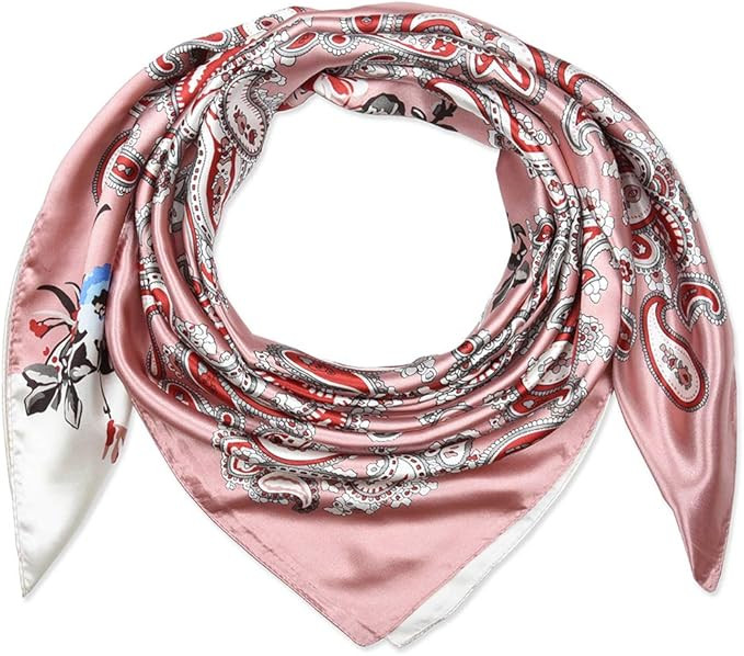 corciova 35 x 35 Large Square Hair Scarf for Black Women Silk Curly Headband Tie Sleeping at Nigh... | Amazon (US)