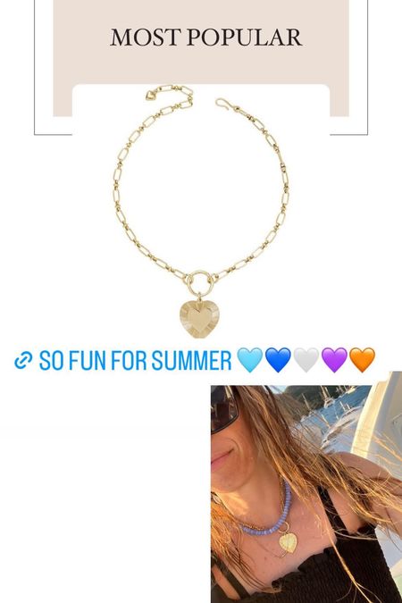 Candy necklace, summer jewelry, summer style, gold necklace stack, heart necklace 

#LTKtravel #LTKSeasonal #LTKFestival
