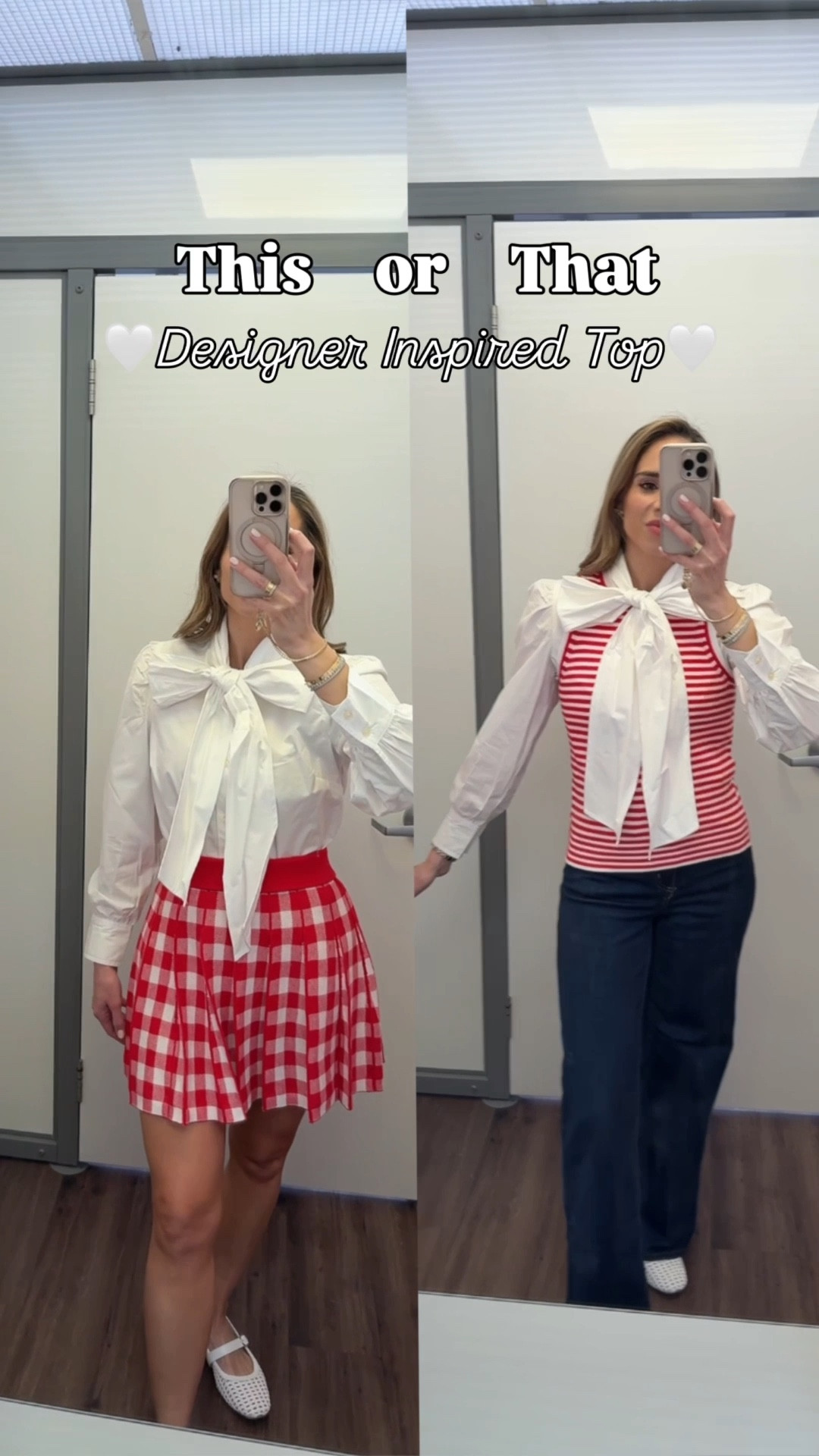 This or that… which one is more your style? 💘

Chic, elevated casual will always be my go-to, but add a bow and I’m instantly sold. 🥰

#valentinesoutfit #outfitideas #outfitinspo #walmartfinds #millennialmom

#LTKWorkwear #LTKValentine #LTKmomlife