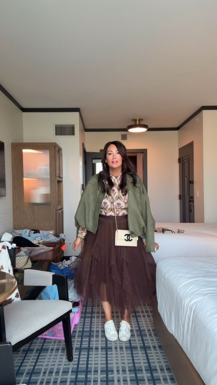 Medium top
Medium skirt
Small jacket - runs big

#LTKgrwm #LTKCon #LTKootd