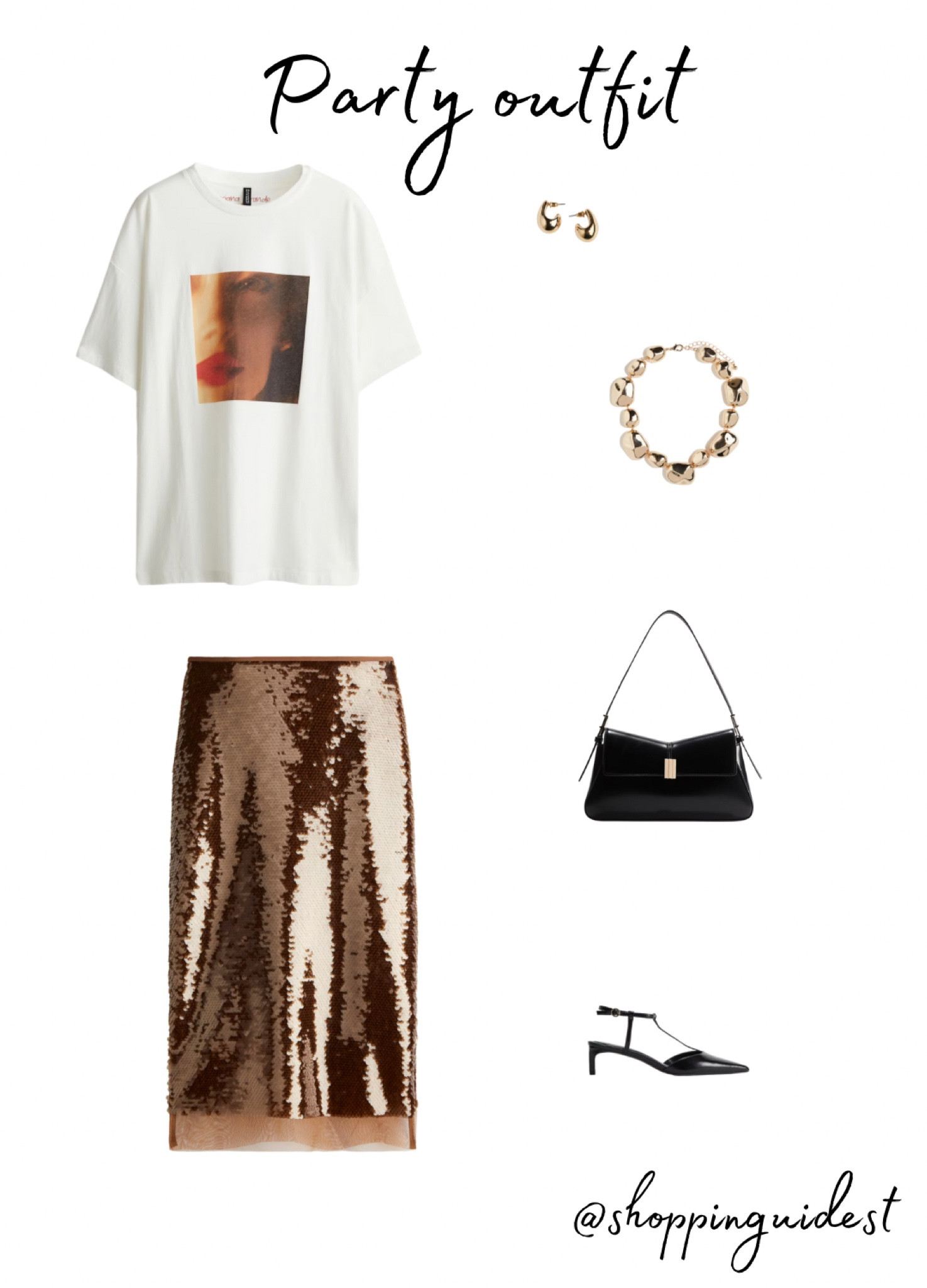 Party outfit with skirt and t-shirt 💃

#LTKeurope #LTKstyletip #LTKpartywear