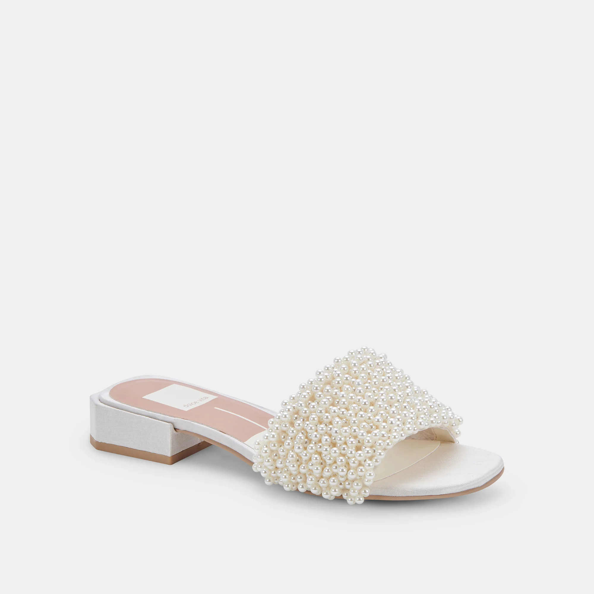 HALIE PEARL SANDALS VANILLA PEARLS | DolceVita.com