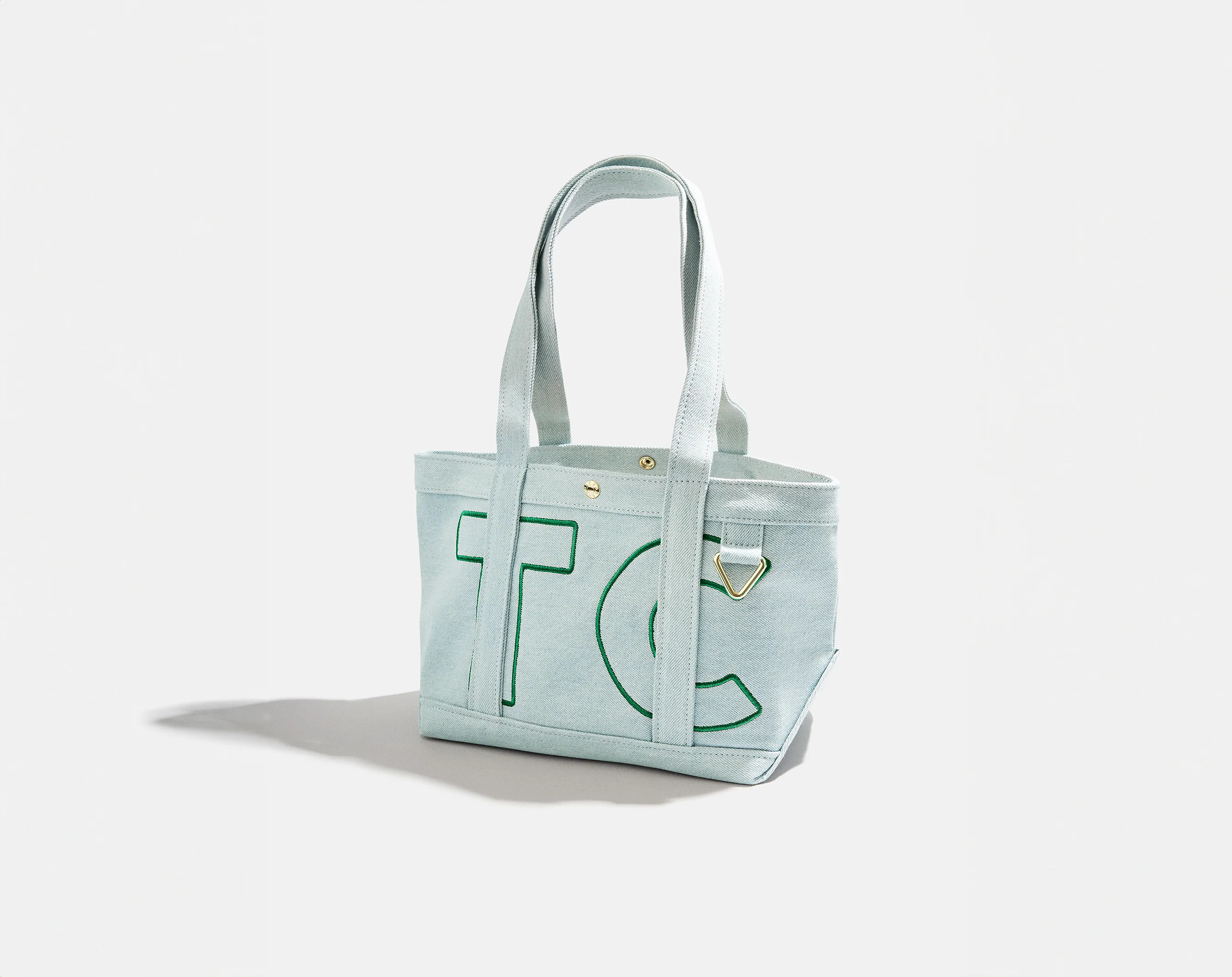 Custom Alpha Tote - Blue Denim | BaubleBar