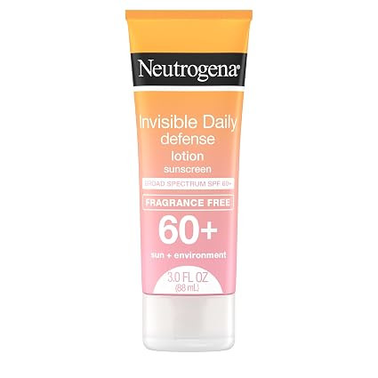 Neutrogena Invisible Daily Defense Fragrance-Free Sunscreen Lotion, Broad Spectrum SPF 60+, Oxybe... | Amazon (US)