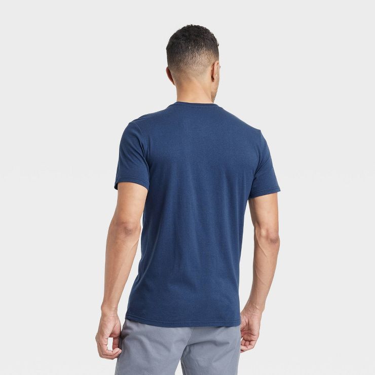 Men's USA Colored Short Sleeve Graphic T-Shirt - Navy Blue | Target