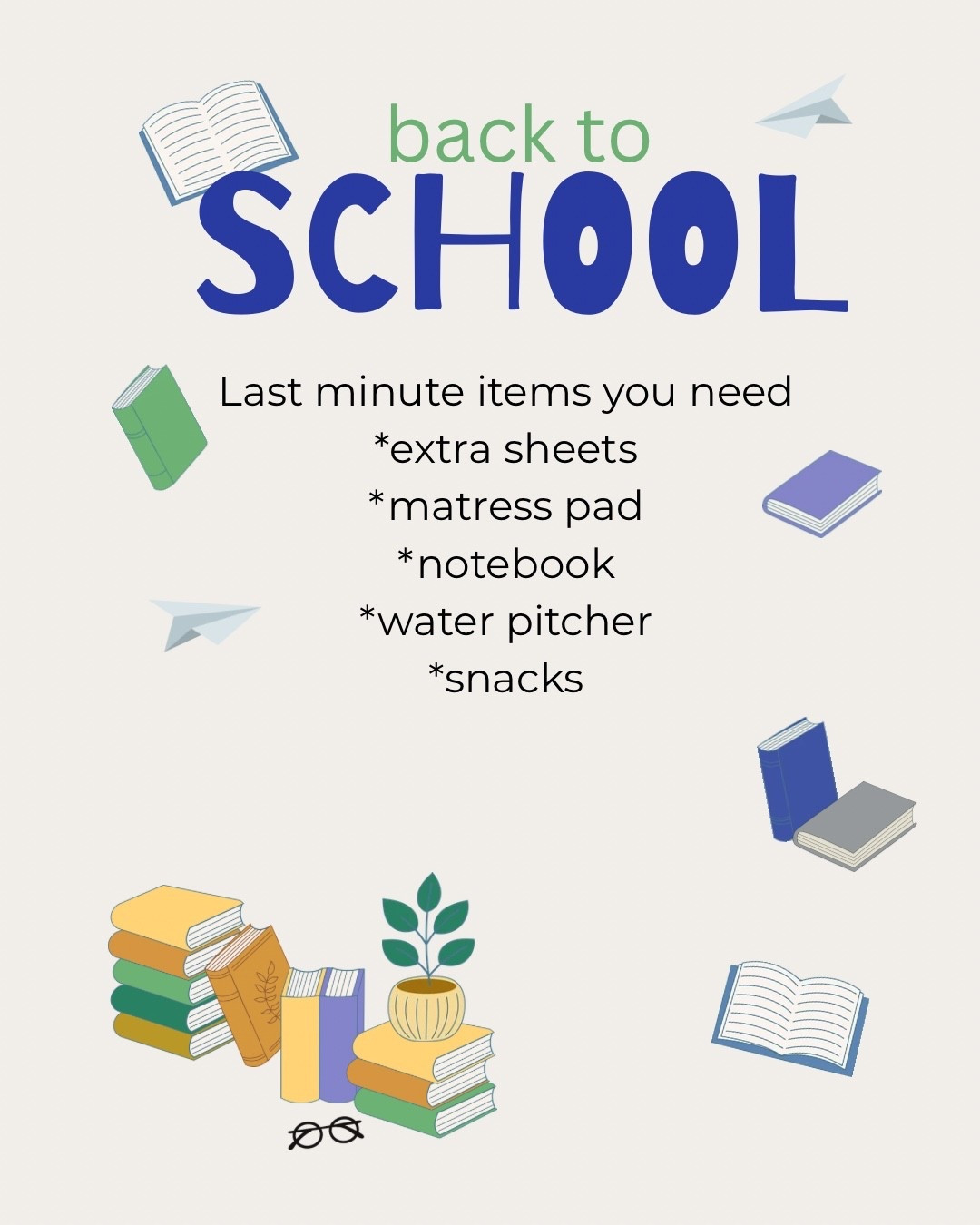 Some last minute items they need that you might have forgotten from those that have done this 🤣