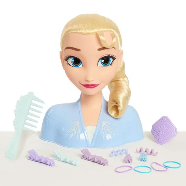 Just Play Disney Frozen 2 Elsa 14 Piece Styling Head for Kids, Blonde Hair, Preschool Ages 3 up -... | Walmart (US)
