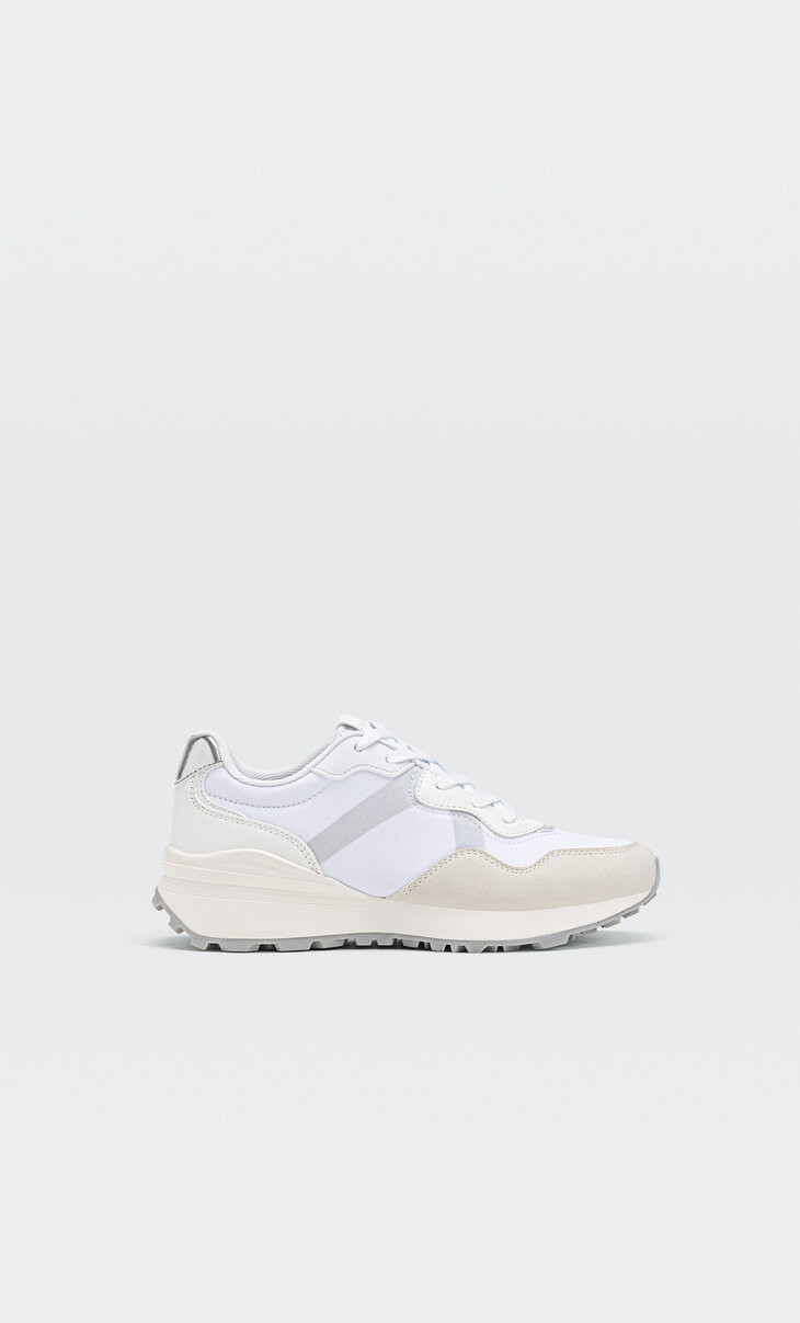 Trainers with trims - Women's Trainers | Stradivarius United Kingdom | Stradivarius (UK)