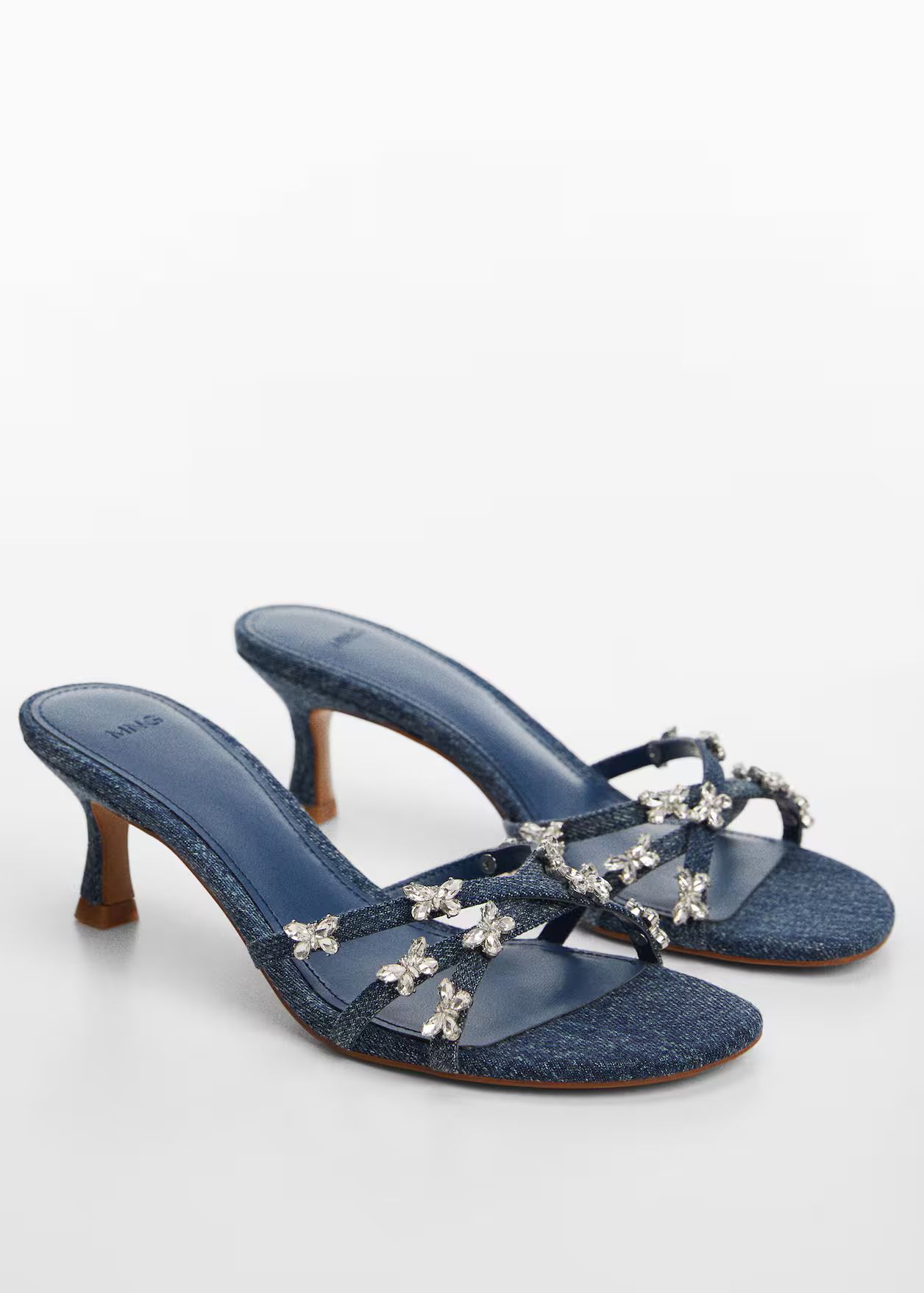 Heeled denim sandals -  Women | Mango USA | MANGO (US)