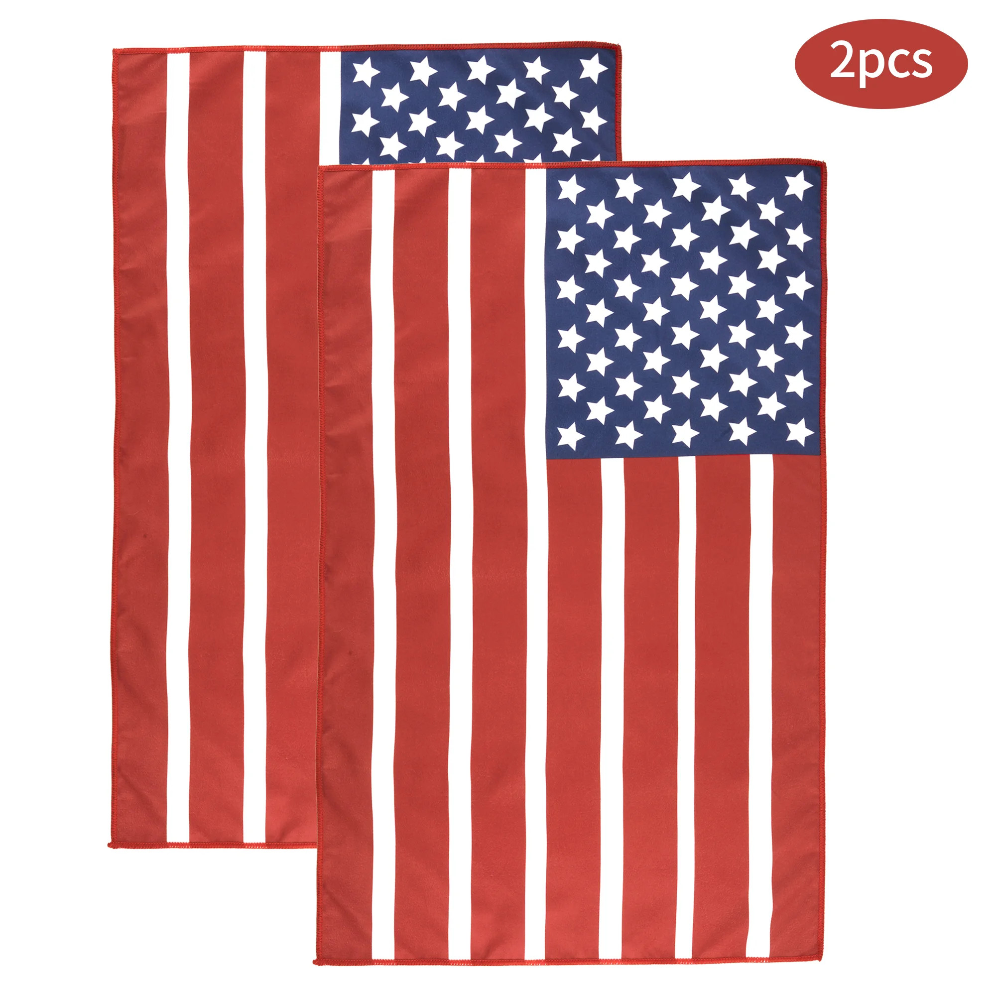 Evlmd 2 PCS Sand-Free Microfiber Beach Towel, 16" x 25", USA Flag Design, Quick Dry Lightweight T... | Walmart (US)
