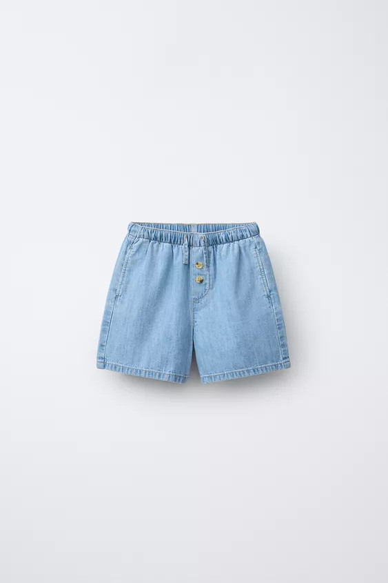SHORT EN DENIM À BOUTONS | Zara US