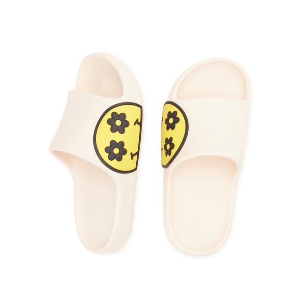 Wonder Nation Little Girls and Big Girls Icon Eva Slide Sandals, Sizes 13/1-4/5 | Walmart (US)