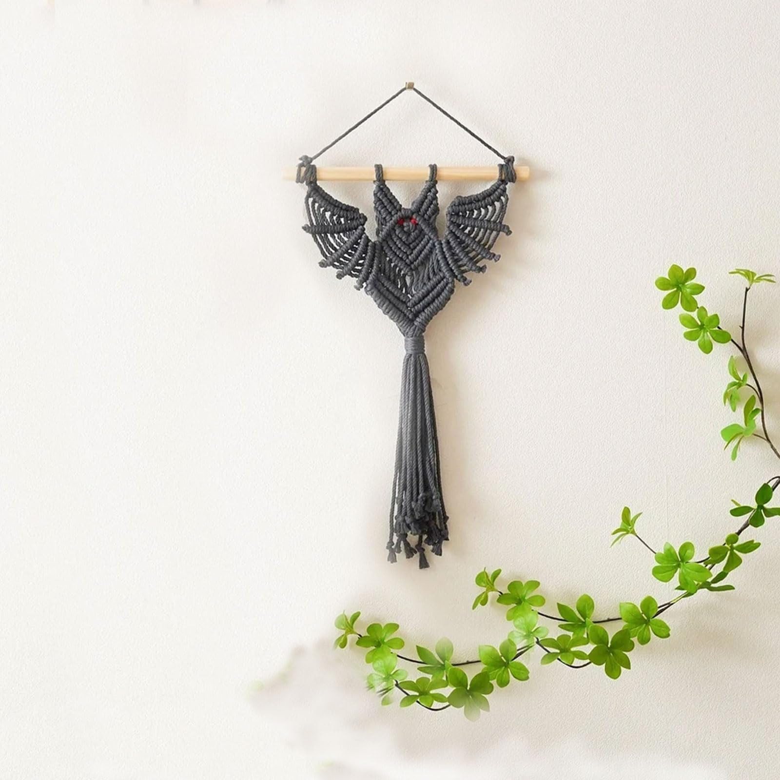 Halloween Macrame Gothic Bat Decor, Bat Macrame Hanger for Various Plants from Potted Succulents ... | Amazon (US)