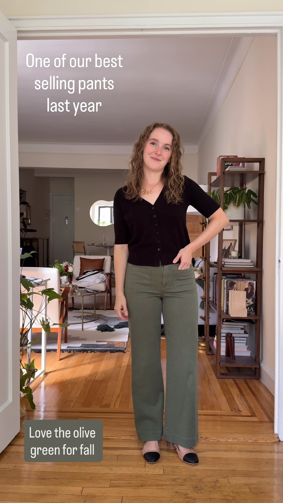 Green patch pocket pants. Wearing 0 petite in the loft Palmer pants (I’m 5ft 2 117 lbs) great fall work look. Cashmere cardigan is xs

#LTKSaleAlert #LTKPetite #LTKWorkwear