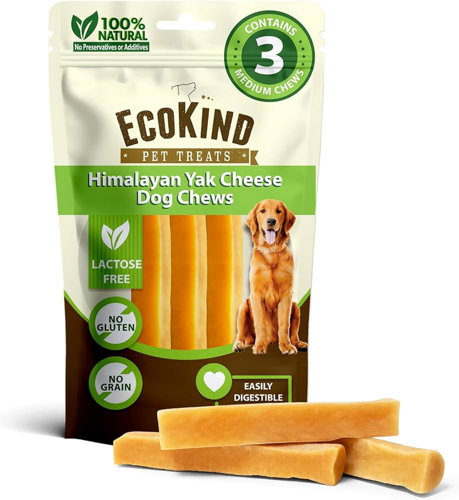 EcoKind Premium Gold Yak Cheese Himalayan Dog Chews, Dog Treats for Medium Dogs, All Natural, Hig... | Amazon (US)