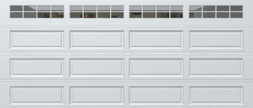 Wayne Dalton Classic Steel Model 8500 16-ft x 7-ft 16.22 R-Value Insulated White Double Garage Door with Windows one_size | 8500RNCHWHSTCKII167 | Lowe's