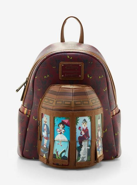 Loungefly Disney The Haunted Mansion Stretching Room Portraits Glow-in-the-Dark Mini Backpack | BoxLunch