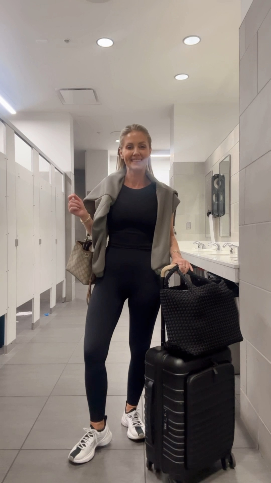 Yesterdays travel outfit ✈️
Size 4 sports bra top / XS leggings / Size Small Amazon pullover (has matching pants I linked too!) 

#LTKTravel #LTKStyleTip #LTKFindsUnder50
