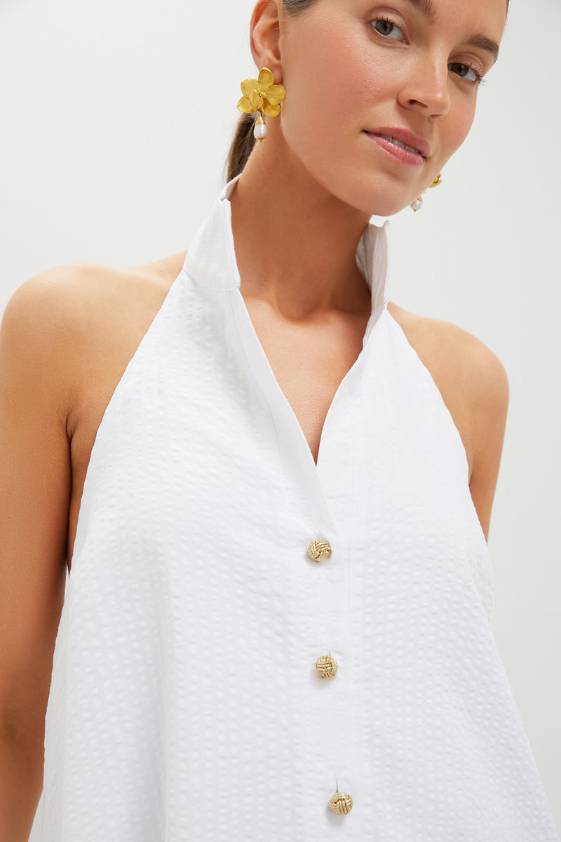 White Seersucker Jagger Dress | Tuckernuck (US)