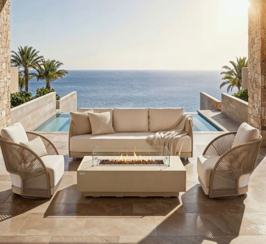 Outdoor fire for the back patio! Will be enjoying summer to its fullest potential! 😎

#backyard 
#firepit
#patio

#LTKHome #LTKOver40 #LTKSaleAlert