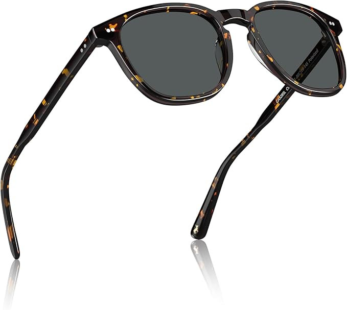 CARFIA Acetate Polarized Sunglasses for Men UV Protection Hand-Crafted Frame CA5285L | Amazon (US)