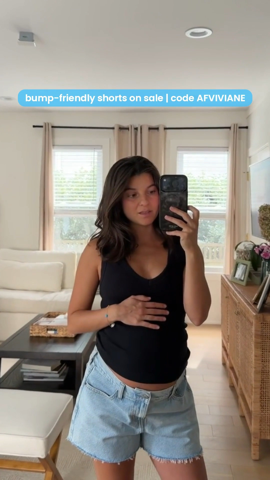 [7/16/26] bump-friendly shorts from @abercrombie | on sale with code AFVIVIANE, wearing 29 in shorts and medium in top! Linking other bump-friendly options I’ve been living in

#LTKPetite #LTKSaleAlert #LTKBump
